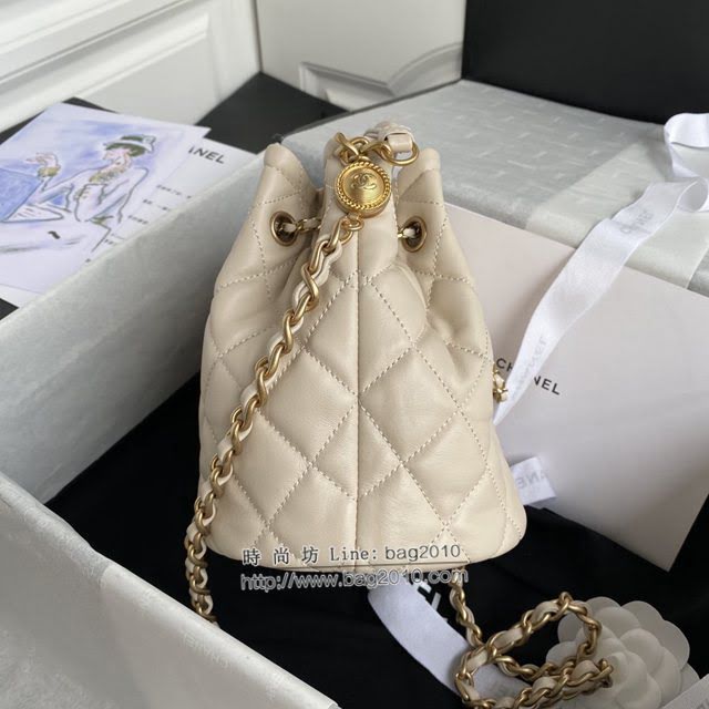 Chanel女包 香奈兒專櫃最新款水桶包 Chanel復古抽繩紐扣包 AS2057  djc4214